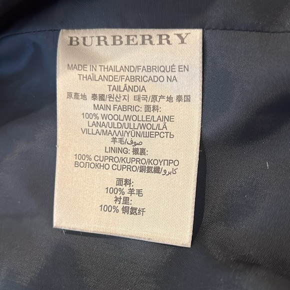 Burberry Brit Black and Red Plaid Wool Tweed Coat - Picture 13 of 16